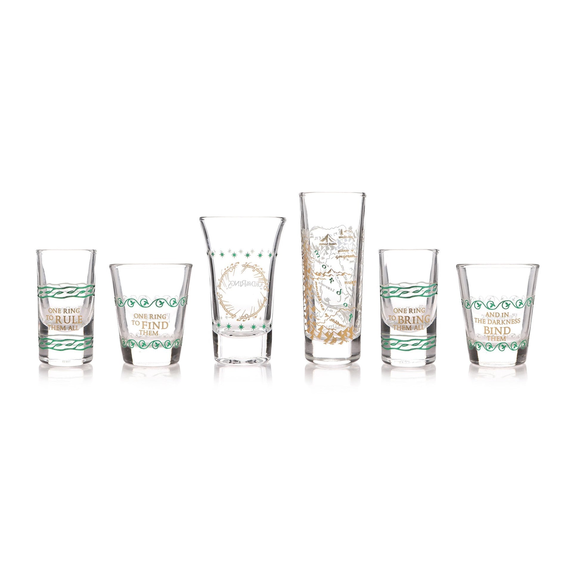 The Lord of the Rings Six Shot Glass Set - GeekCore