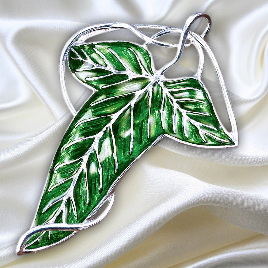The Lord of the Rings Sterling Silver Elven Leaf Brooch - GeekCore