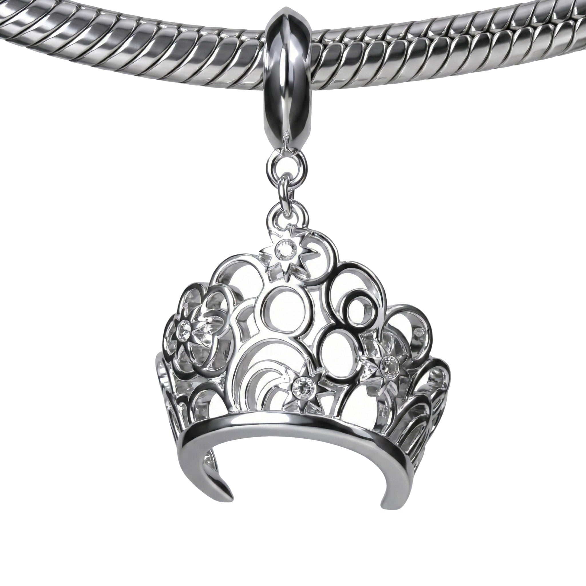 Wicked: For Good Glinda's Tiara Sterling Silver Slider Charm - GeekCore