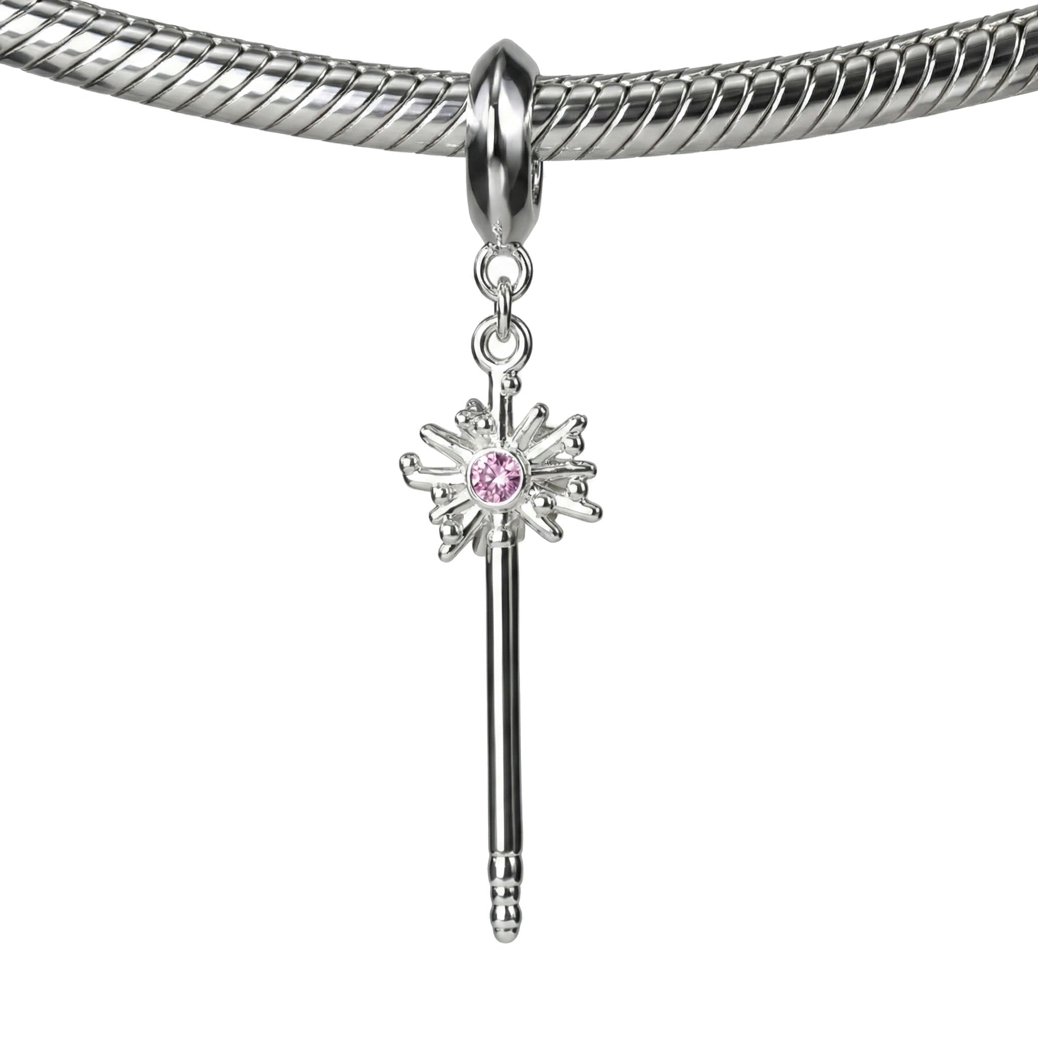 Wicked: For Good Glinda's Wand Sterling Silver Slider Charm - GeekCore