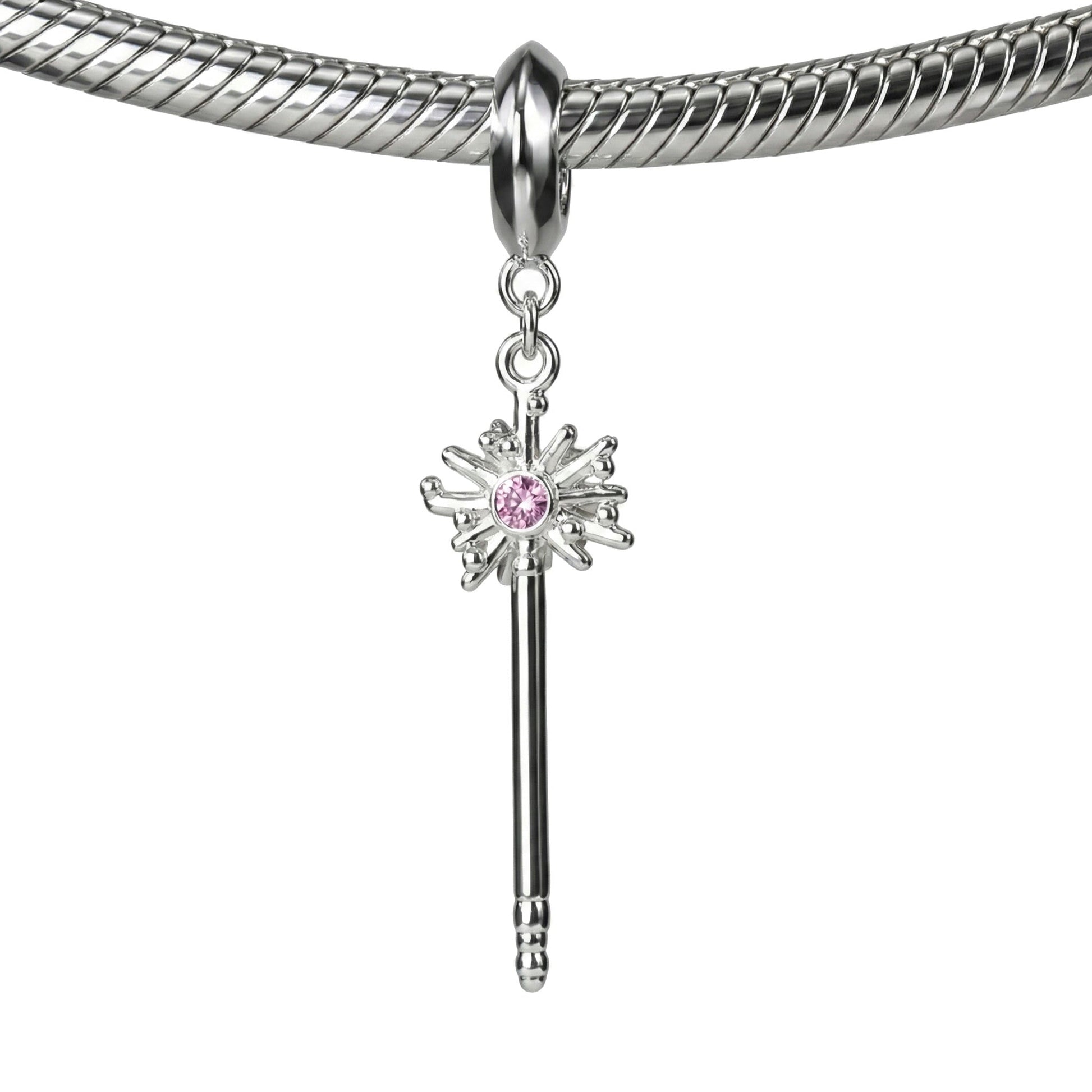 Wicked: For Good Glinda's Wand Sterling Silver Slider Charm - GeekCore