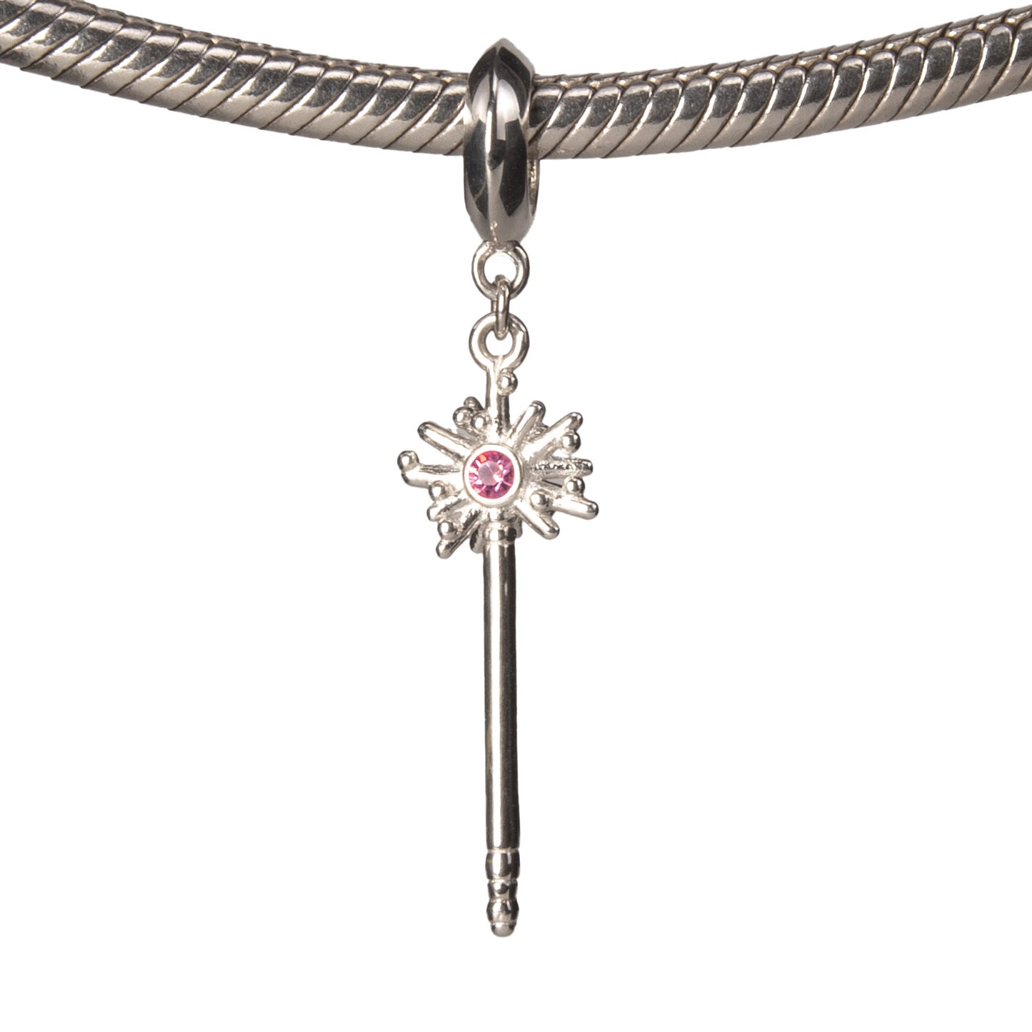 Wicked: For Good Glinda's Wand Sterling Silver Slider Charm - GeekCore