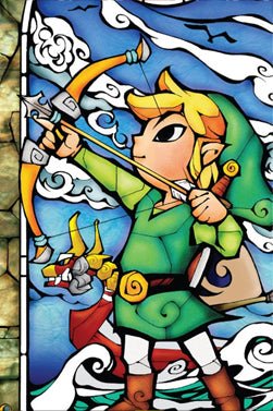 Zelda Stained Glass Wall Decal (Hero's Bow) - GeekCore