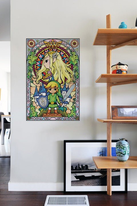 Zelda Stained Glass Wall Decal (Princess) - GeekCore