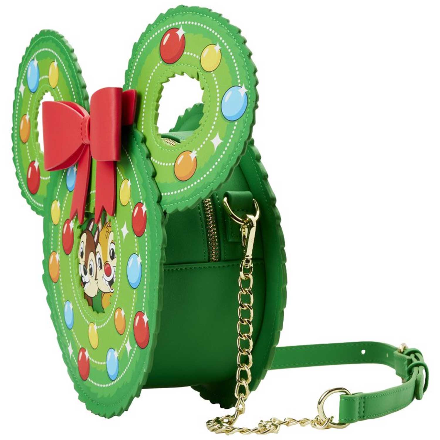 Loungefly x Disney Chip and Dale Figural Wreath Crossbody Bag