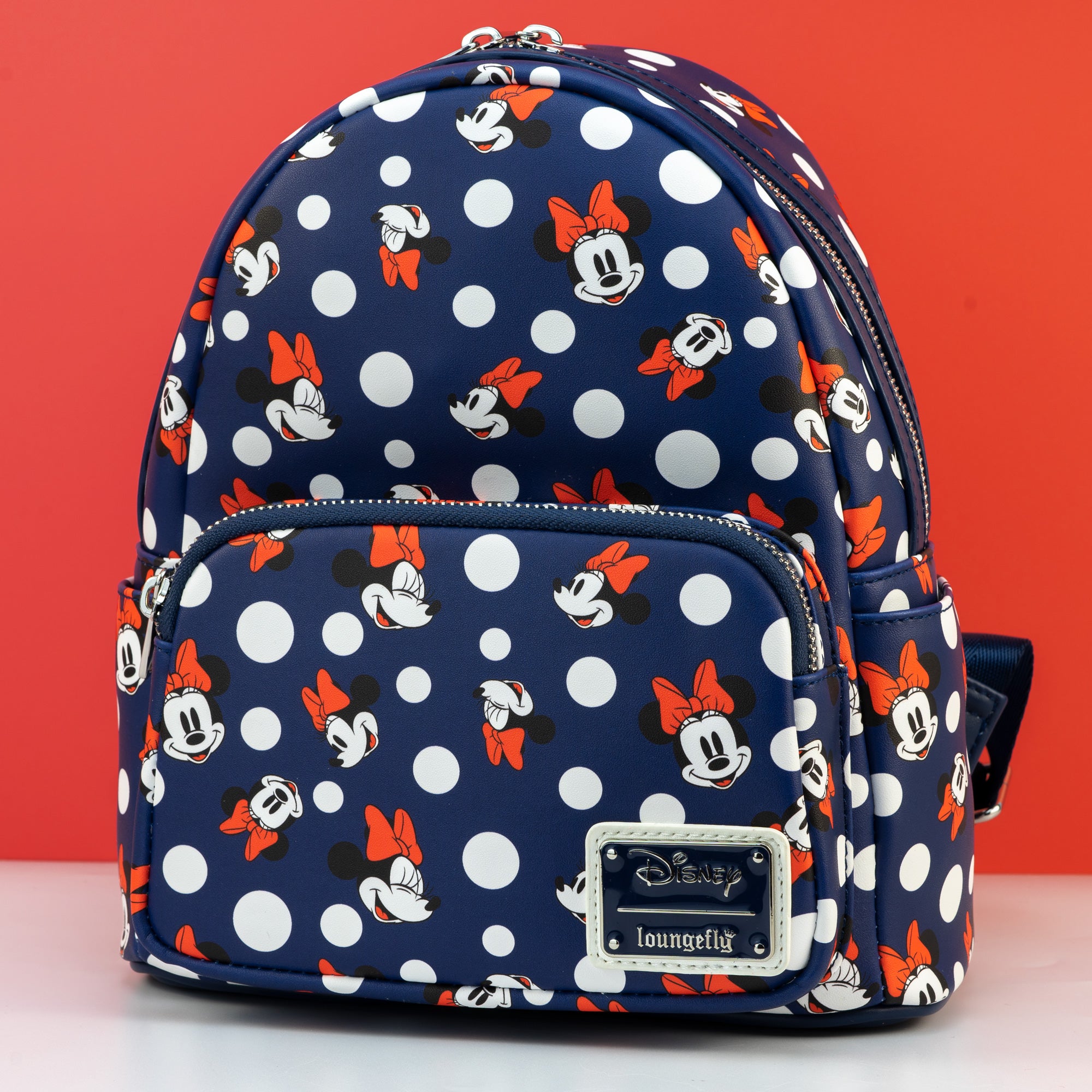 Loungefly x Disney Minnie Mouse Blue Polka Dot AOP Mini Backpack